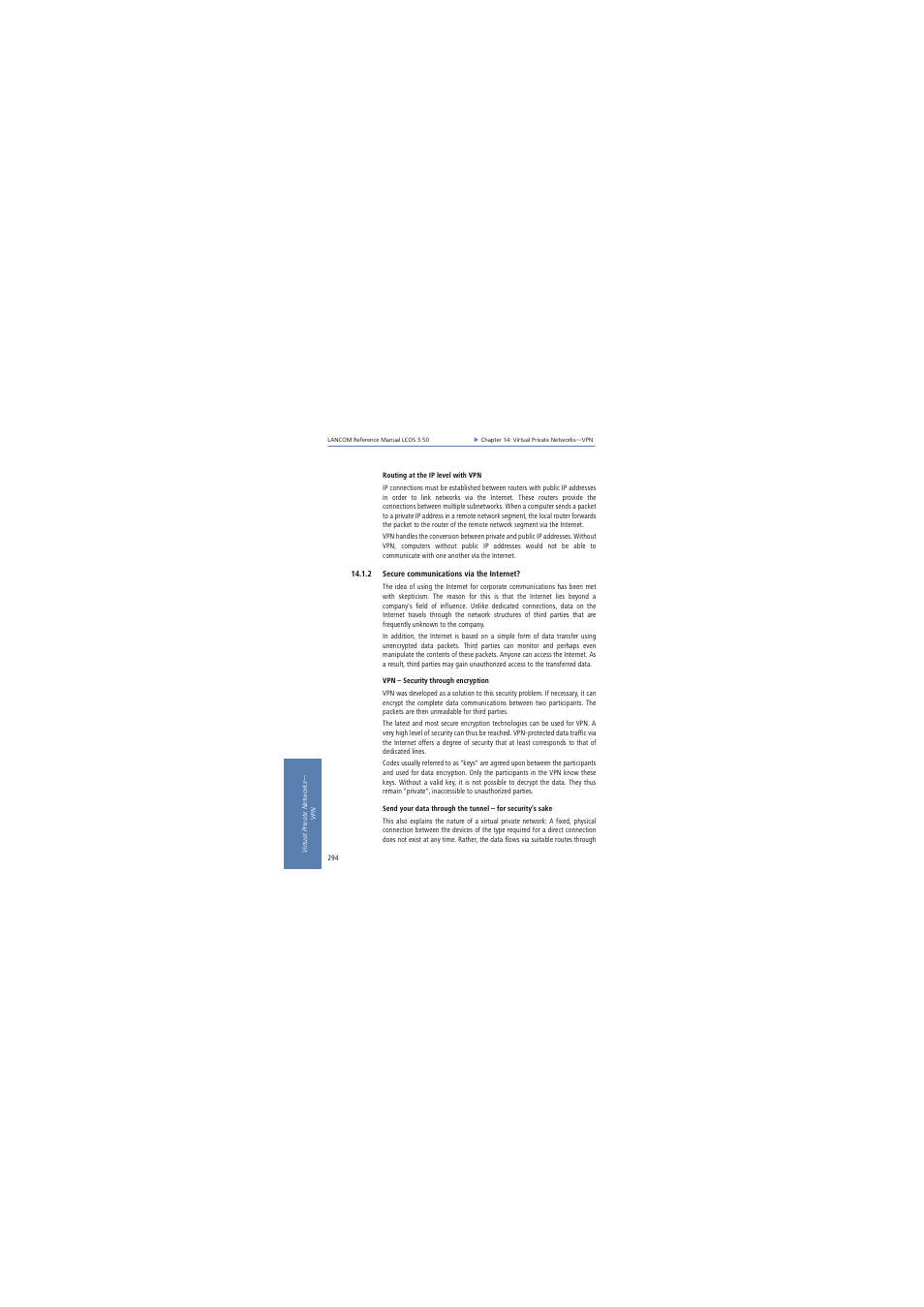 2 secure communications via the internet | Lancom Systems LCOS 3.50 User Manual | Page 294 / 346