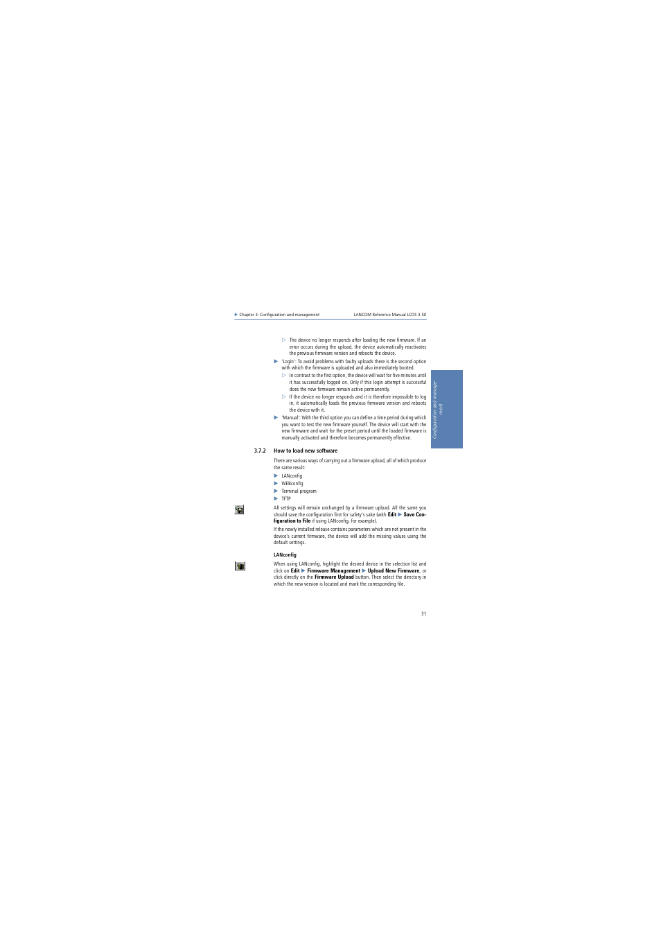 2 how to load new software | Lancom Systems LCOS 3.50 User Manual | Page 31 / 346