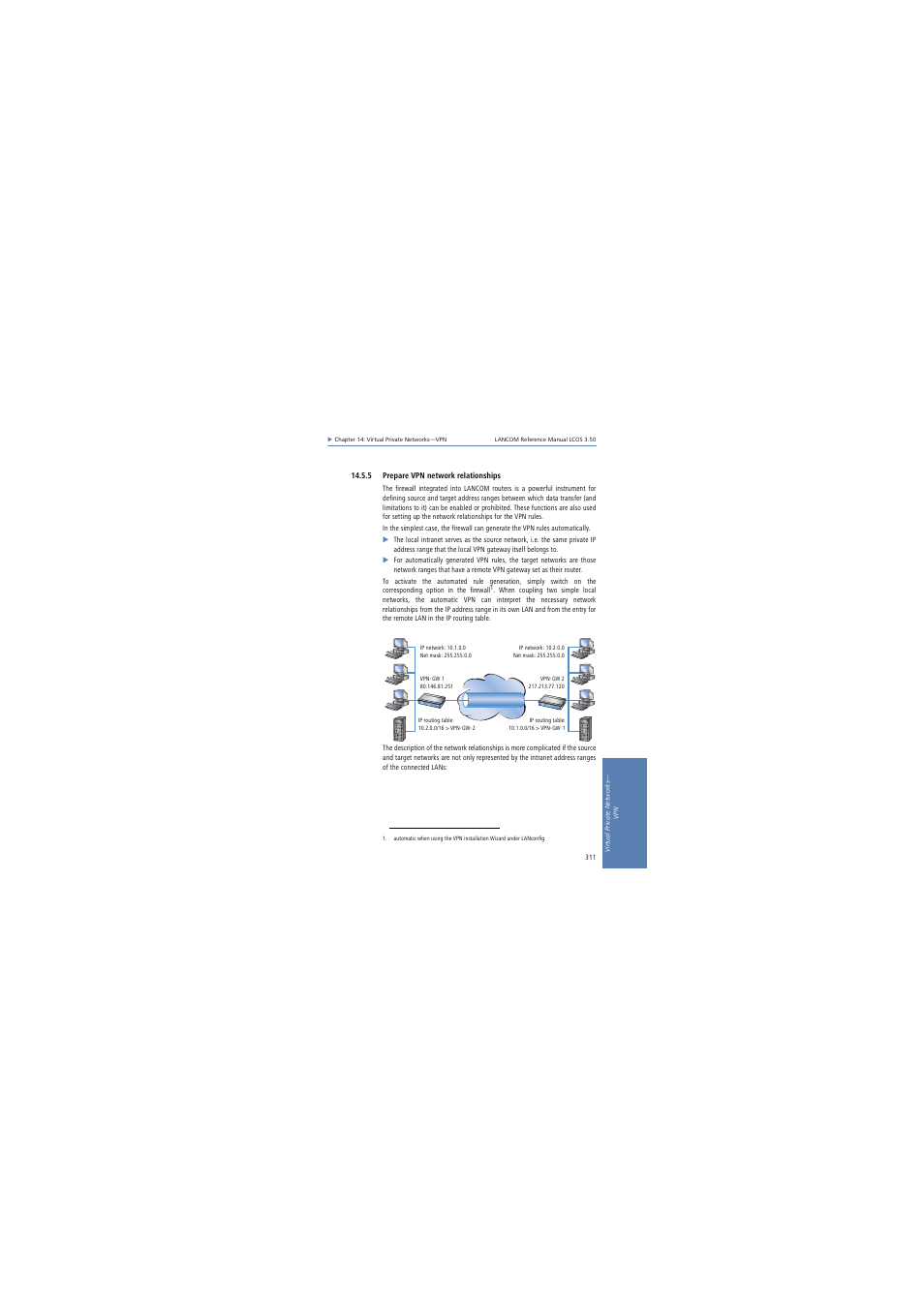5 prepare vpn network relationships | Lancom Systems LCOS 3.50 User Manual | Page 311 / 346
