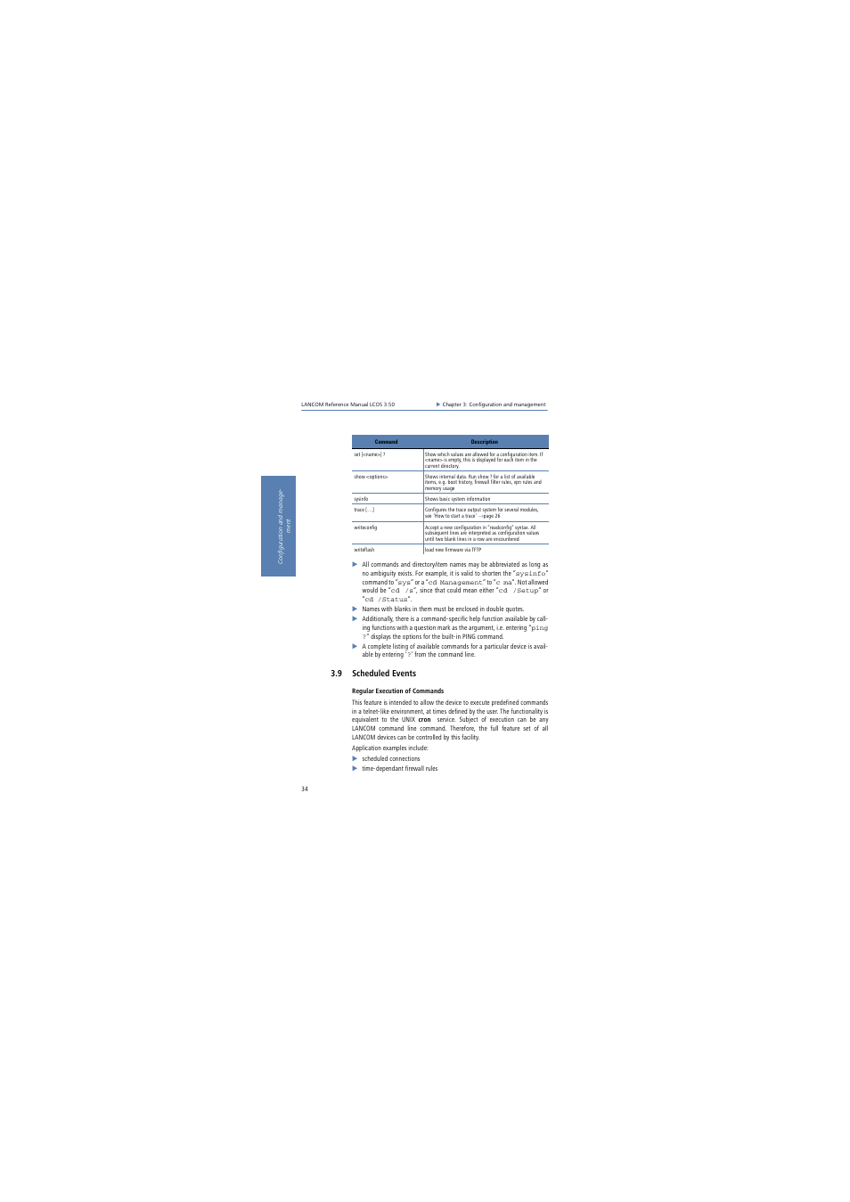 9 scheduled events | Lancom Systems LCOS 3.50 User Manual | Page 34 / 346