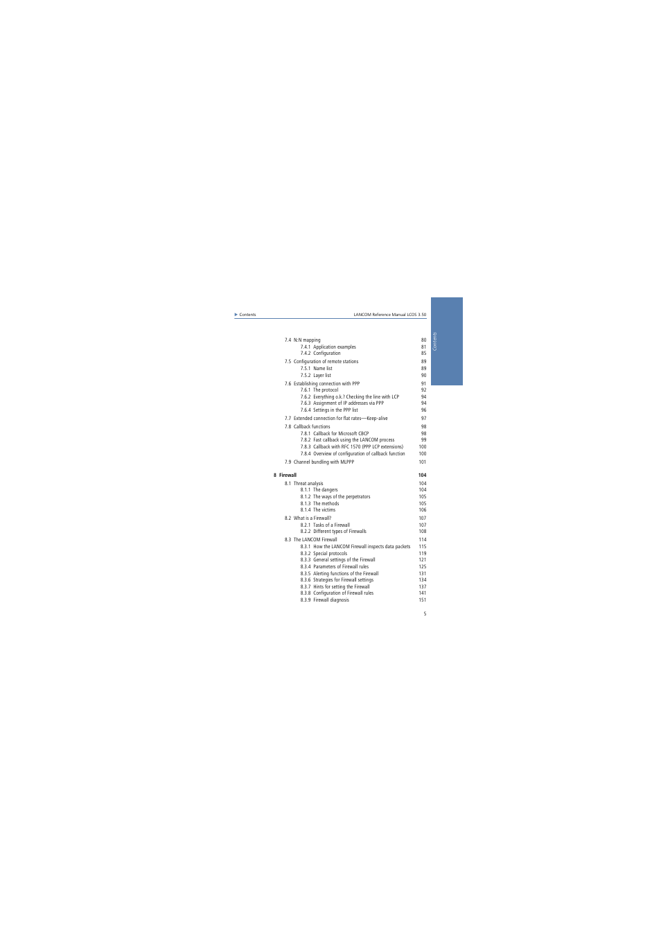 Lancom Systems LCOS 3.50 User Manual | Page 5 / 346