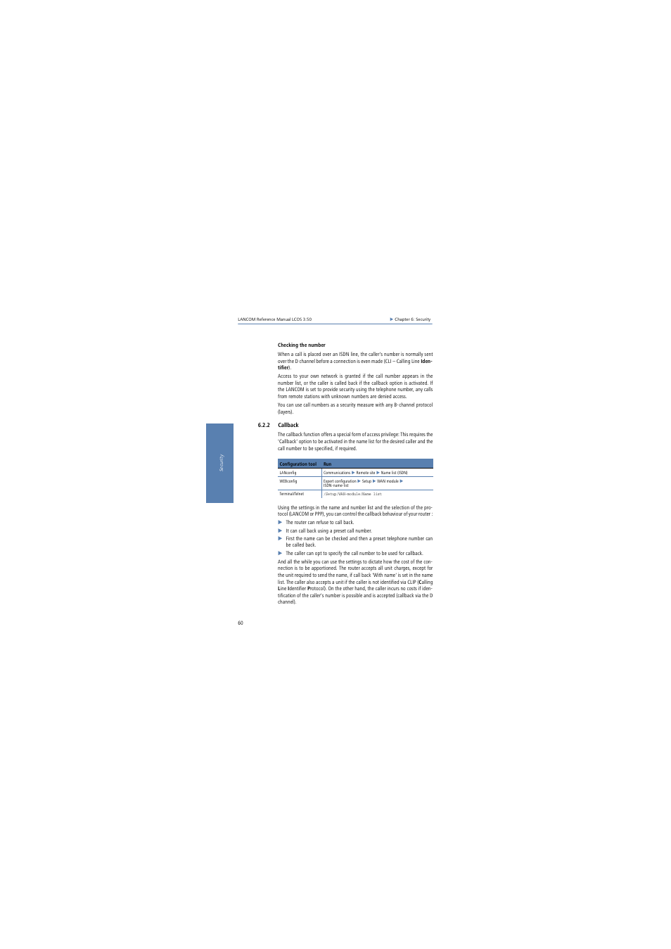 2 callback | Lancom Systems LCOS 3.50 User Manual | Page 60 / 346