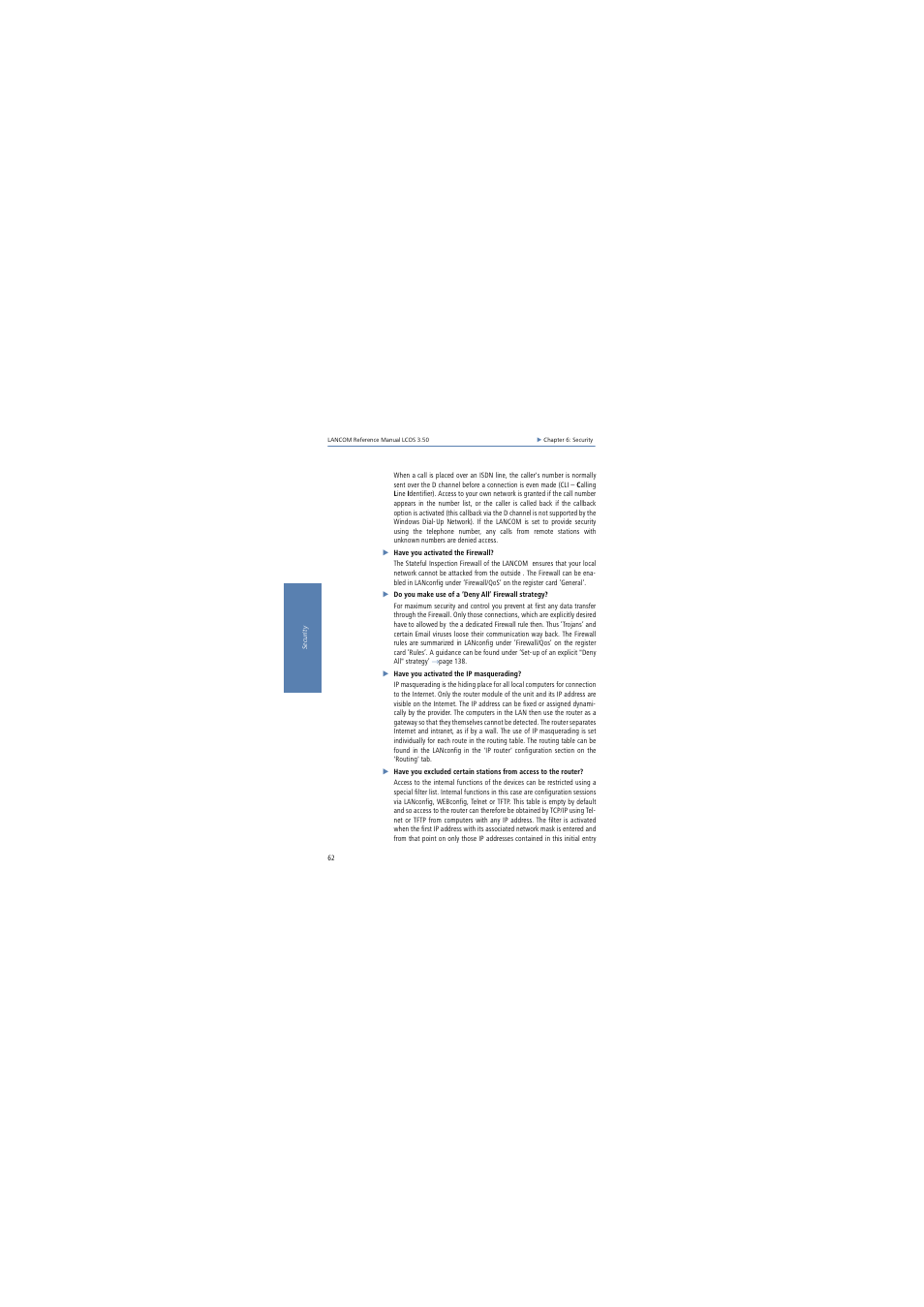 Lancom Systems LCOS 3.50 User Manual | Page 62 / 346