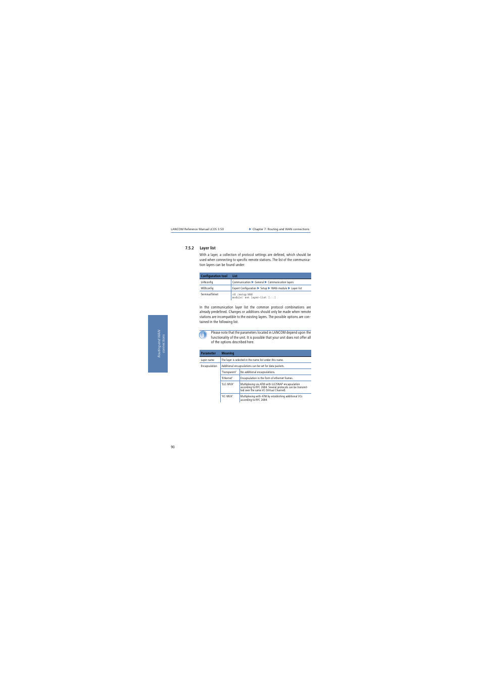2 layer list | Lancom Systems LCOS 3.50 User Manual | Page 90 / 346