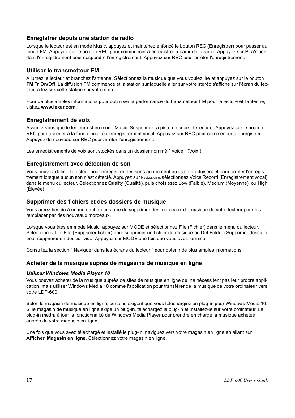 Lexar Media LDP-600 User Manual | Page 17 / 28