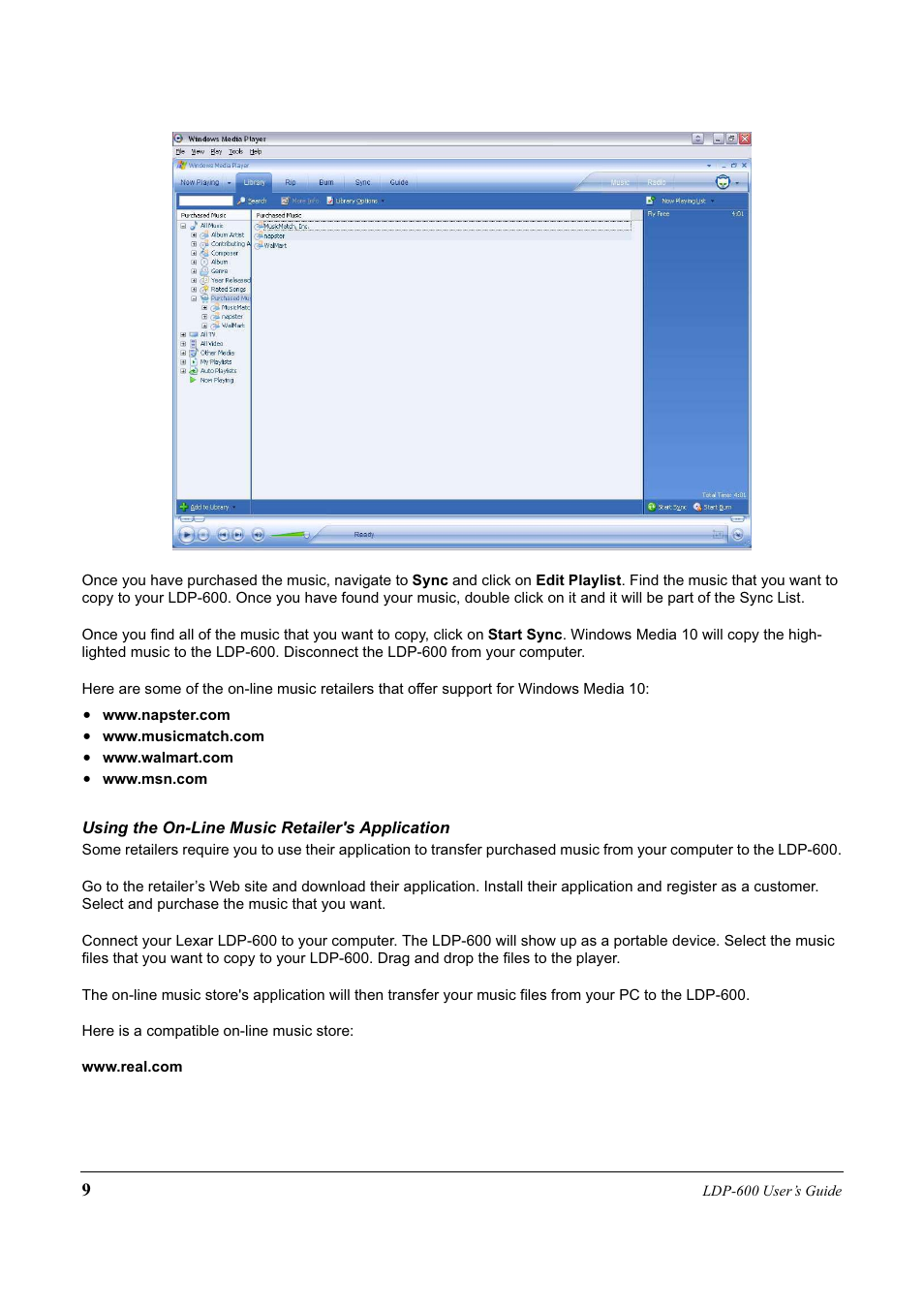 Lexar Media LDP-600 User Manual | Page 9 / 28