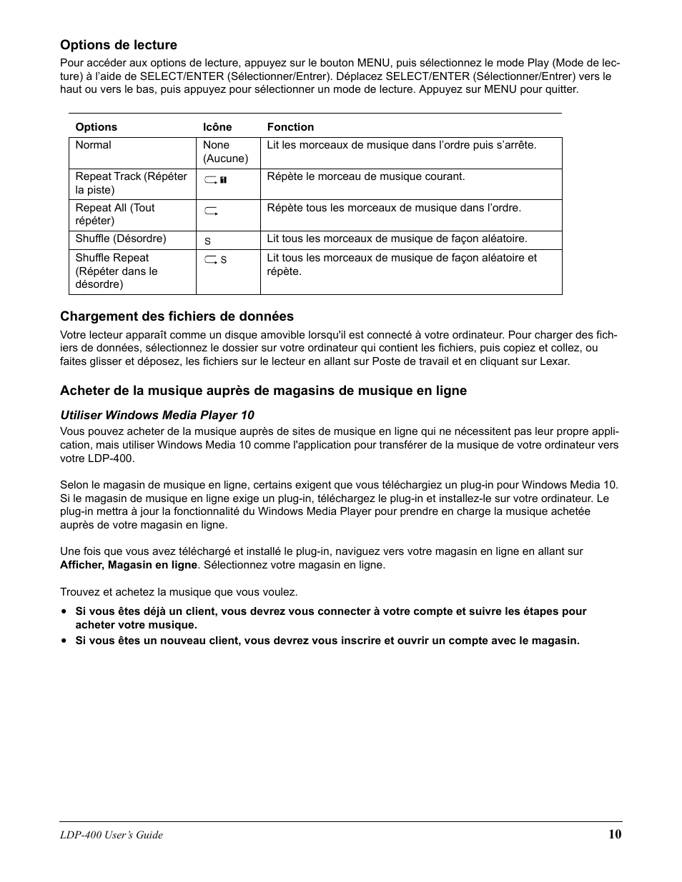 Lexar Media Lexar LDP-400 User Manual | Page 10 / 36