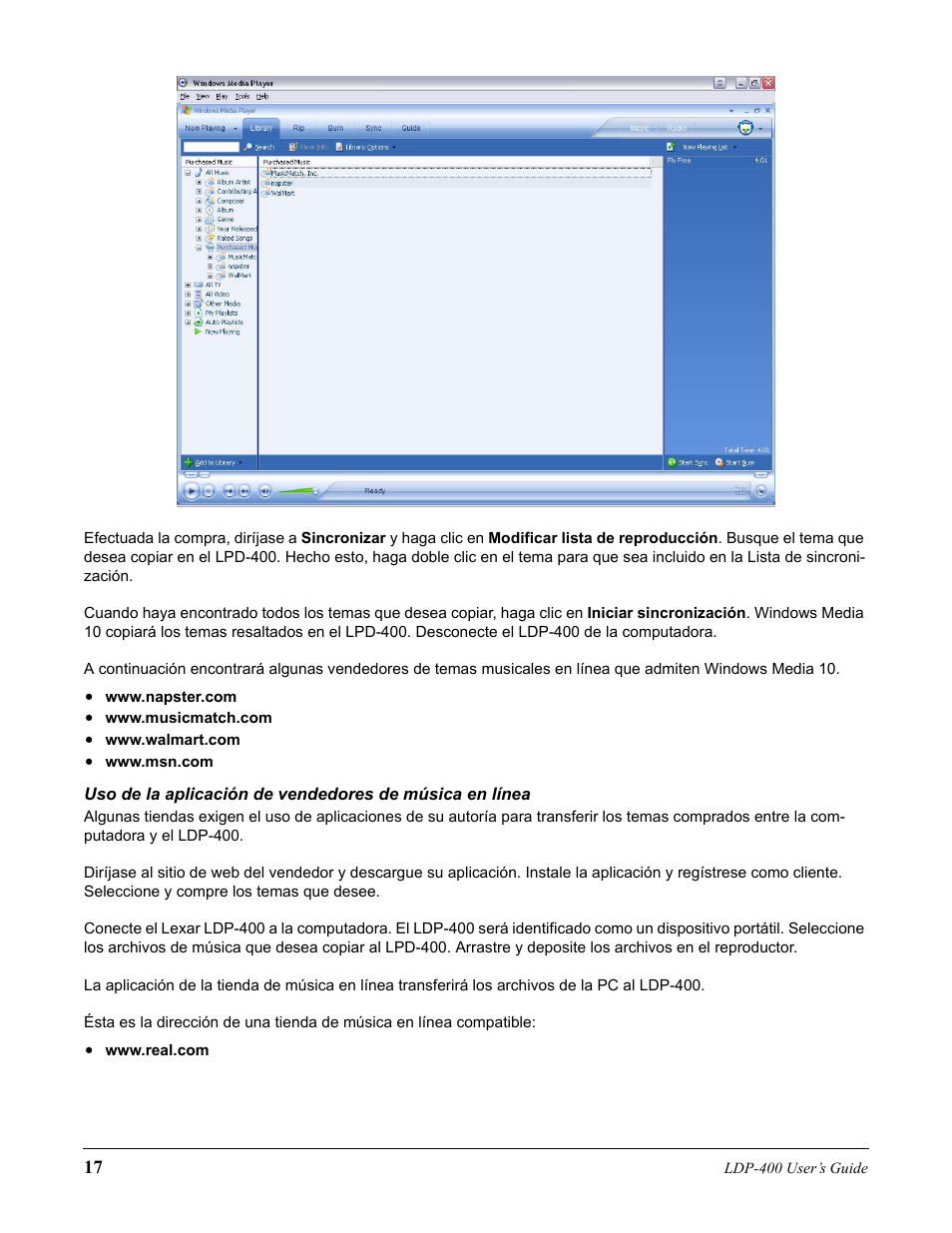 Lexar Media Lexar LDP-400 User Manual | Page 17 / 36