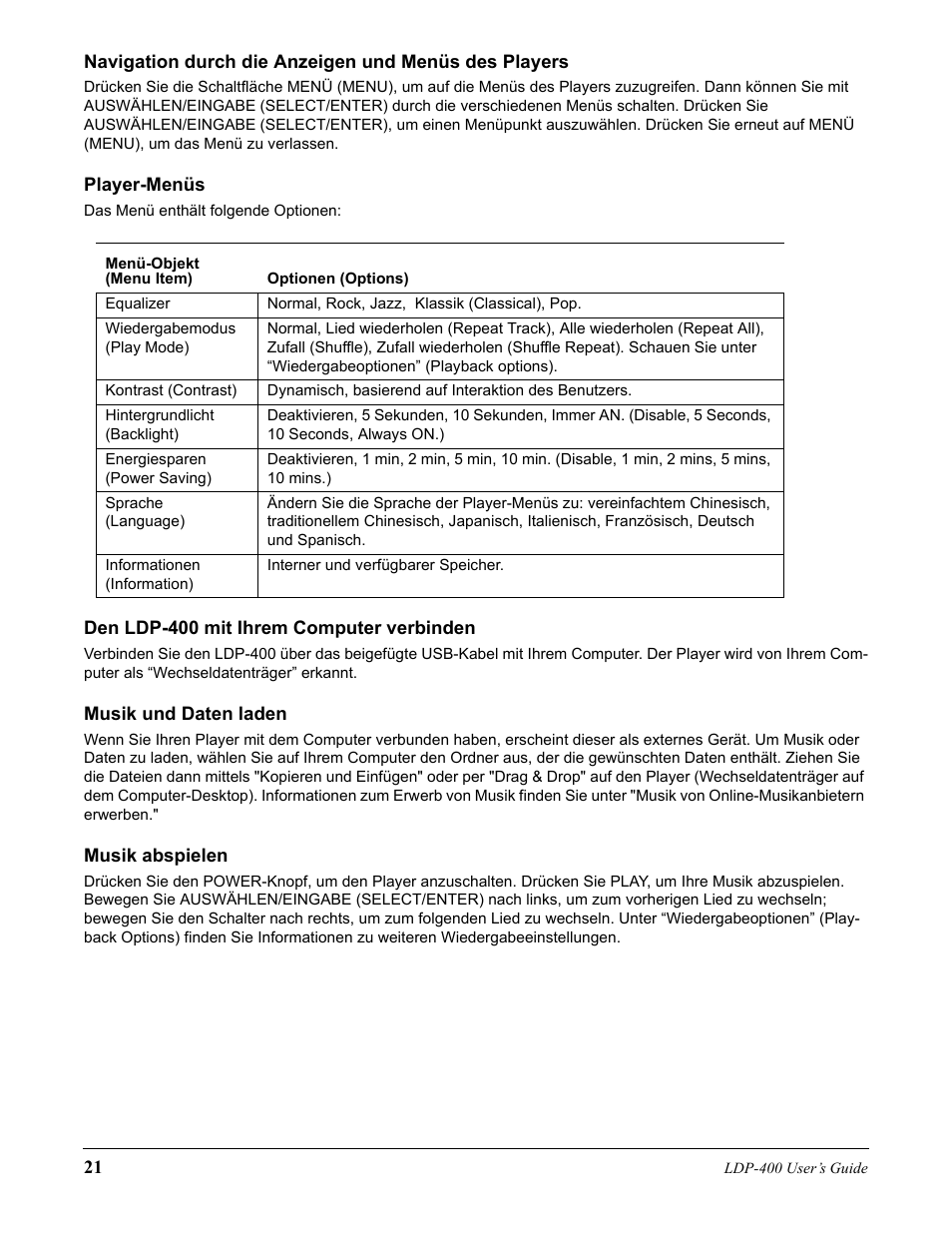 Lexar Media Lexar LDP-400 User Manual | Page 21 / 36