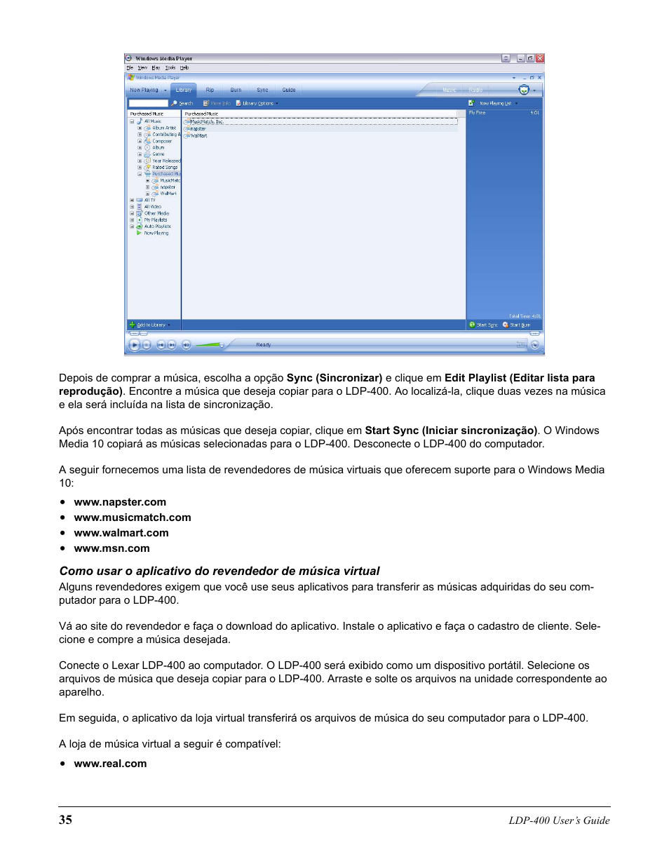 Lexar Media Lexar LDP-400 User Manual | Page 35 / 36