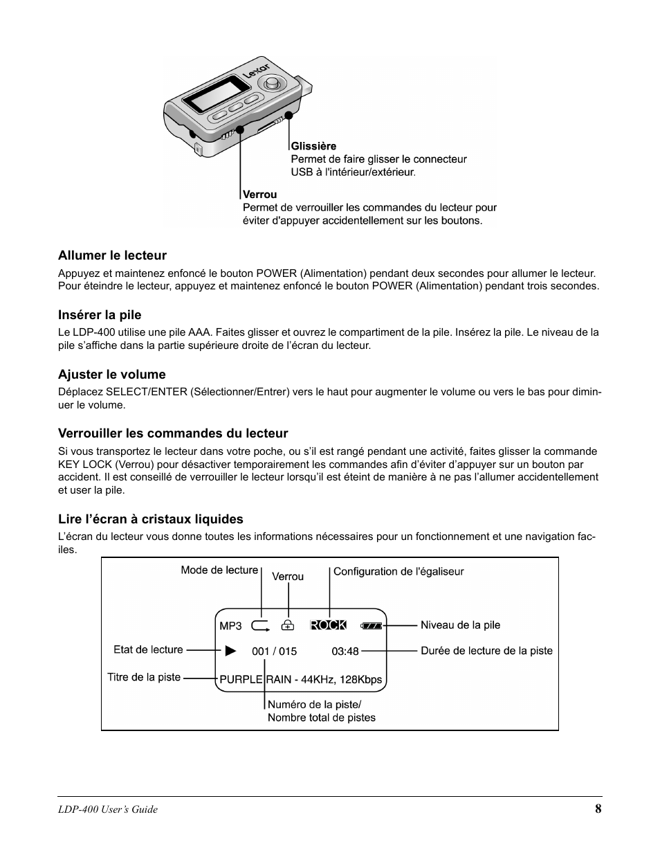 Lexar Media Lexar LDP-400 User Manual | Page 8 / 36