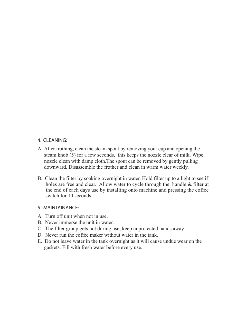 La Pavoni PAB-16 User Manual | Page 5 / 8