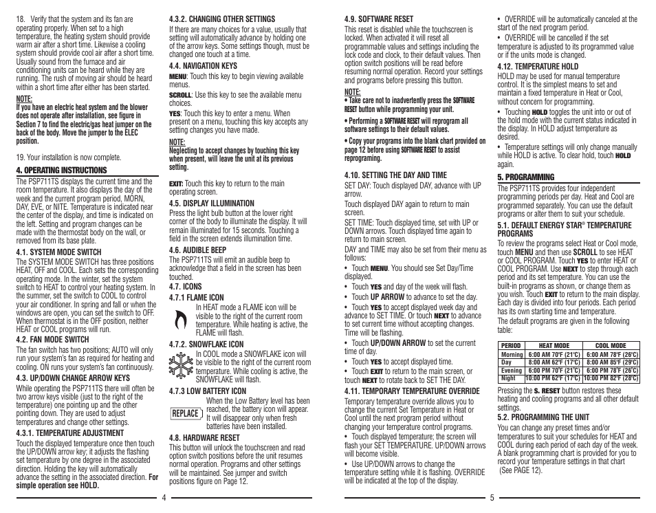 Lux Products PSP711TS User Manual | Page 3 / 6