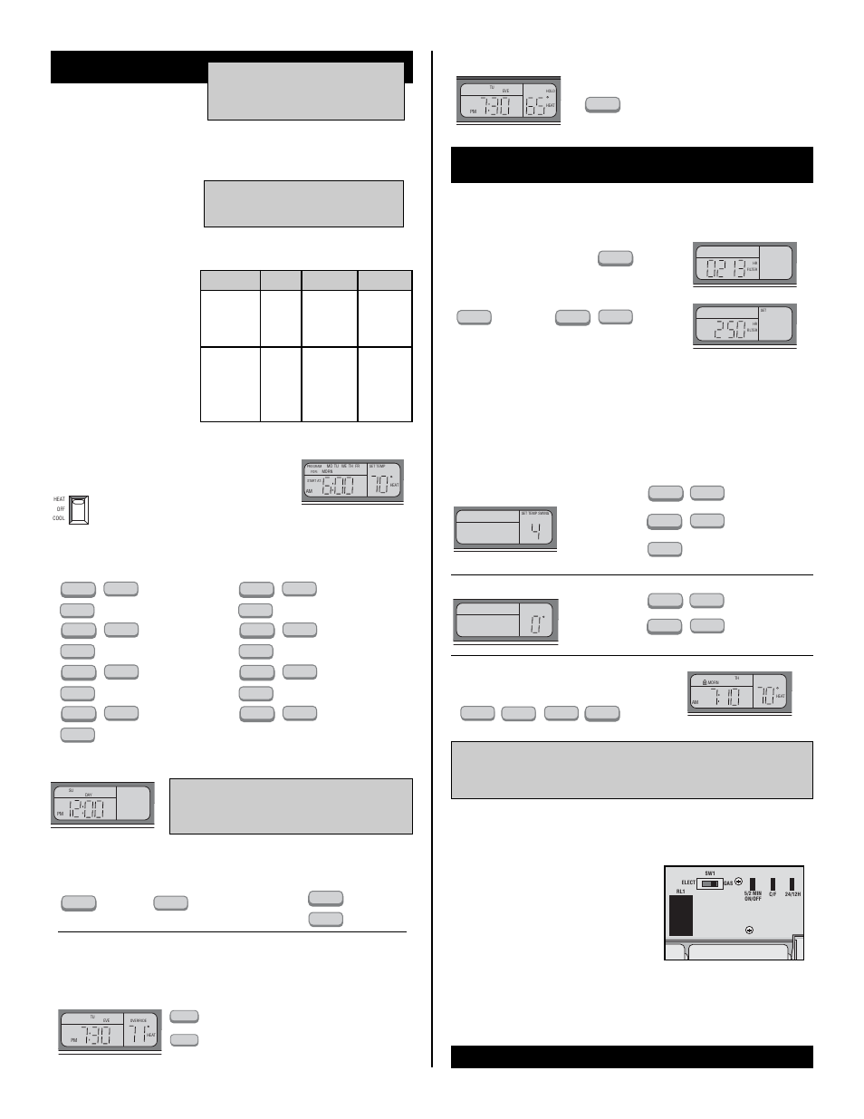 Tx1500_eng_pg3.pdf, Operation, Advanced features | Setting the time and day, No t e, Programming the tx1500, The built-in, Nergy, Programs, Filter usage monitor | Lux Products SMART TEMP TX1500 User Manual | Page 3 / 3