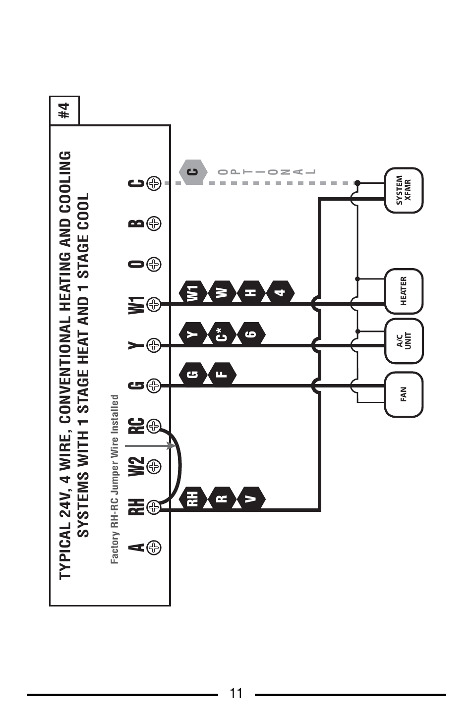 Rc g rh y w2 w1 a ob c | Lux Products SMART TEMP TX9100E User Manual | Page 11 / 32