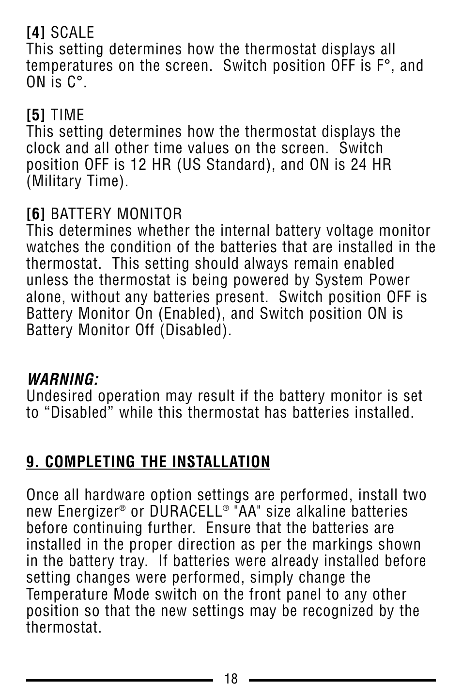 Lux Products SMART TEMP TX9100E User Manual | Page 18 / 32