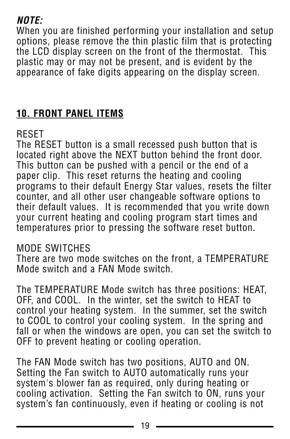 Lux Products SMART TEMP TX9100E User Manual | Page 19 / 32