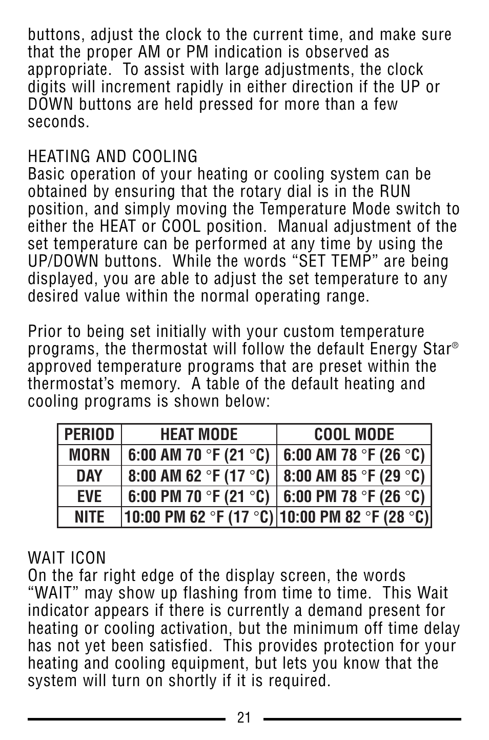 Lux Products SMART TEMP TX9100E User Manual | Page 21 / 32