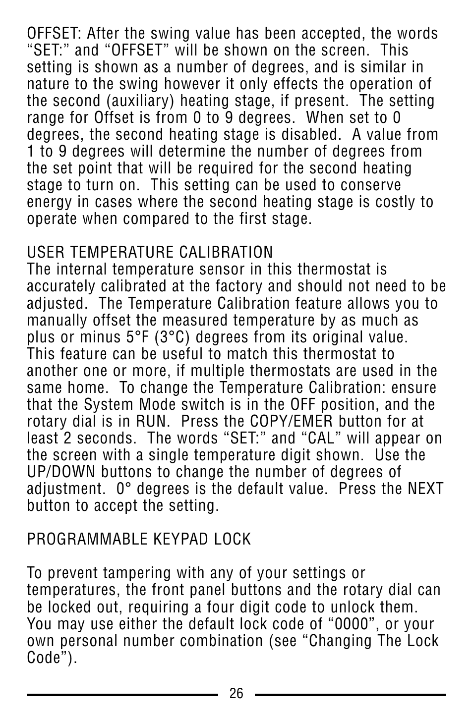 Lux Products SMART TEMP TX9100E User Manual | Page 26 / 32