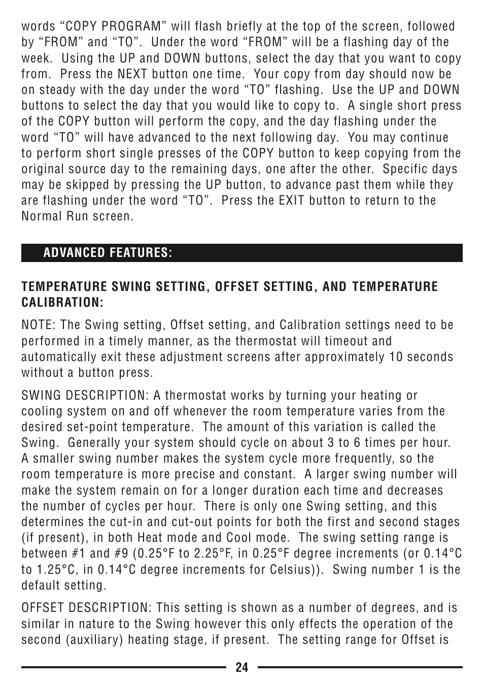 Lux Products TX9600TS User Manual | Page 24 / 34