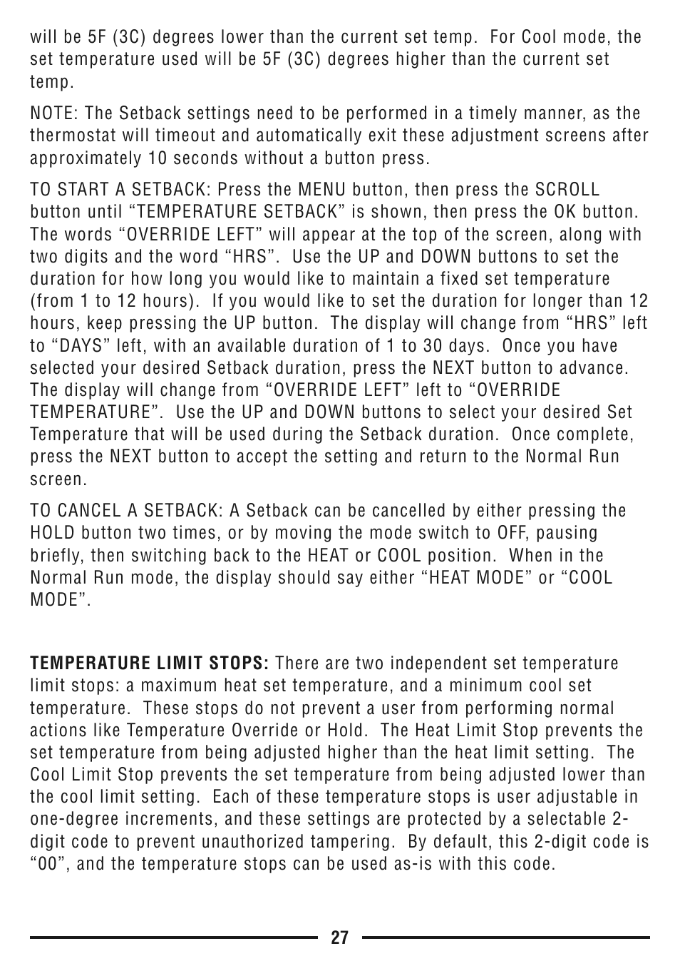 Lux Products TX9600TS User Manual | Page 27 / 34