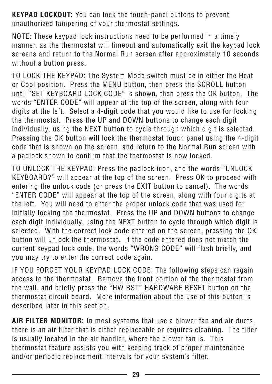 Lux Products TX9600TS User Manual | Page 29 / 34