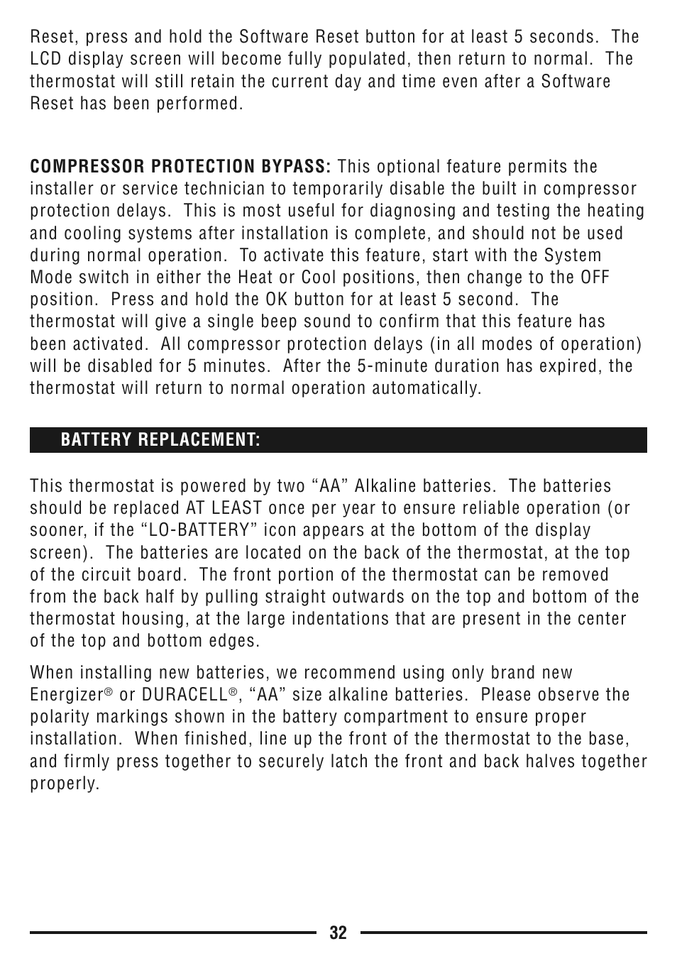 Lux Products TX9600TS User Manual | Page 32 / 34