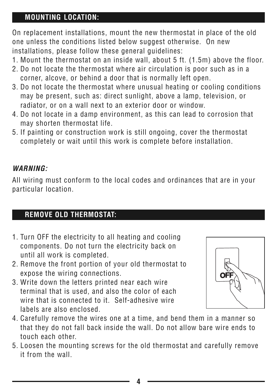 Lux Products TX9600TS User Manual | Page 4 / 34