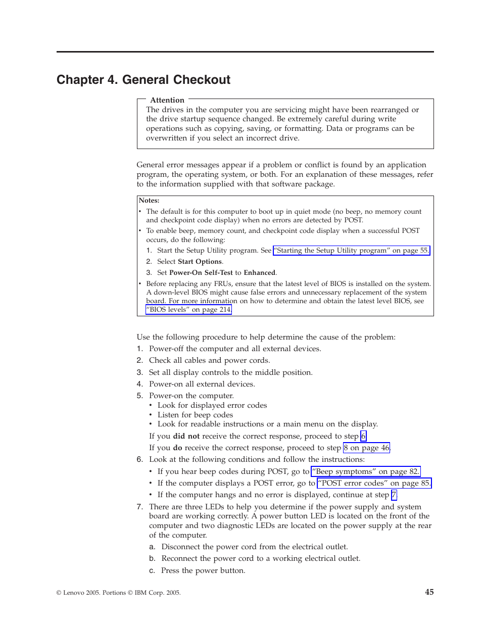 Chapter 4. general checkout, Chapter, General | Checkout | Lenovo THINKCENTRE 8177 User Manual | Page 51 / 228