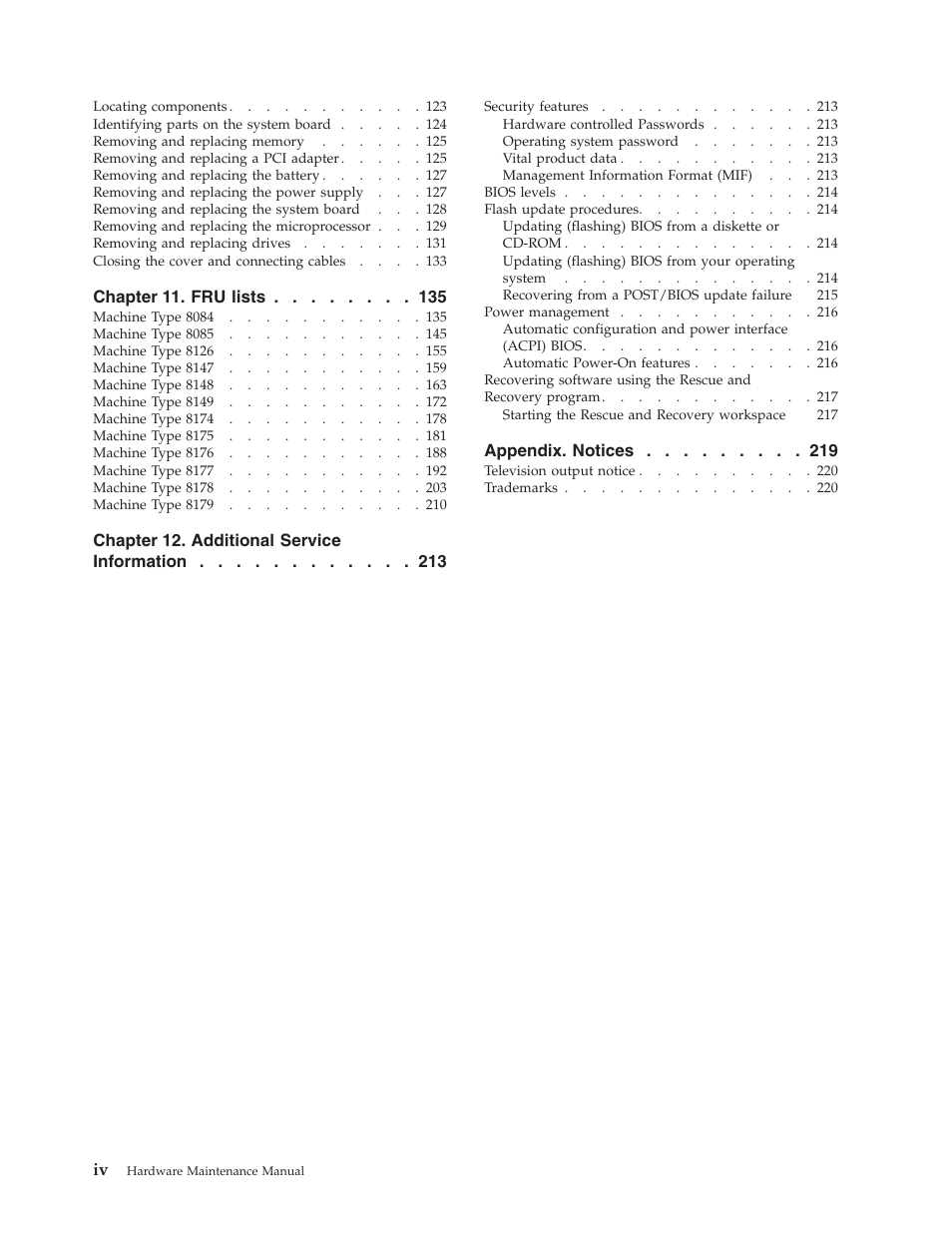 Lenovo THINKCENTRE 8177 User Manual | Page 6 / 228