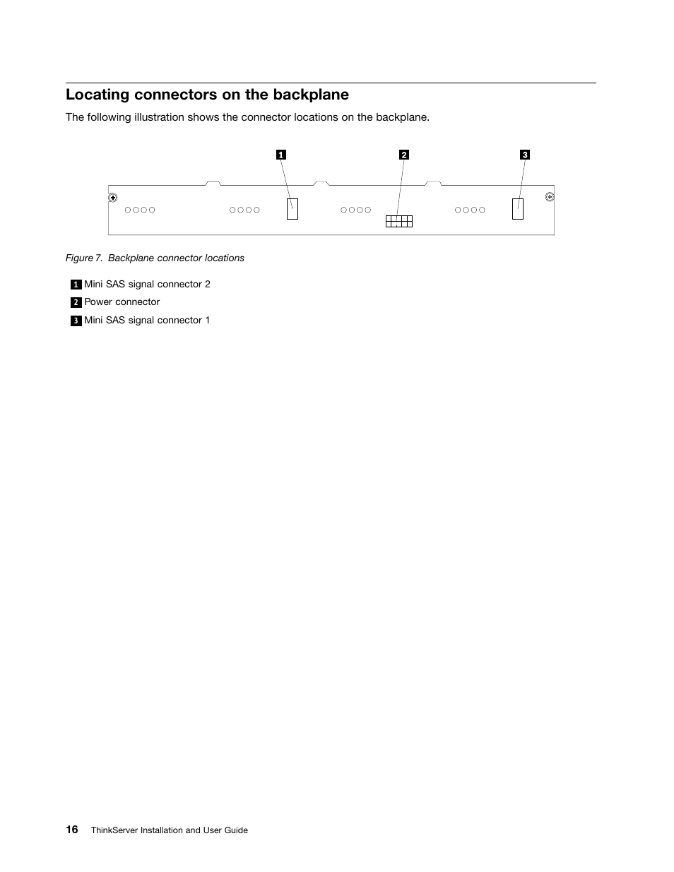 Locating connectors on the backplane | Lenovo 1046 User Manual | Page 26 / 130