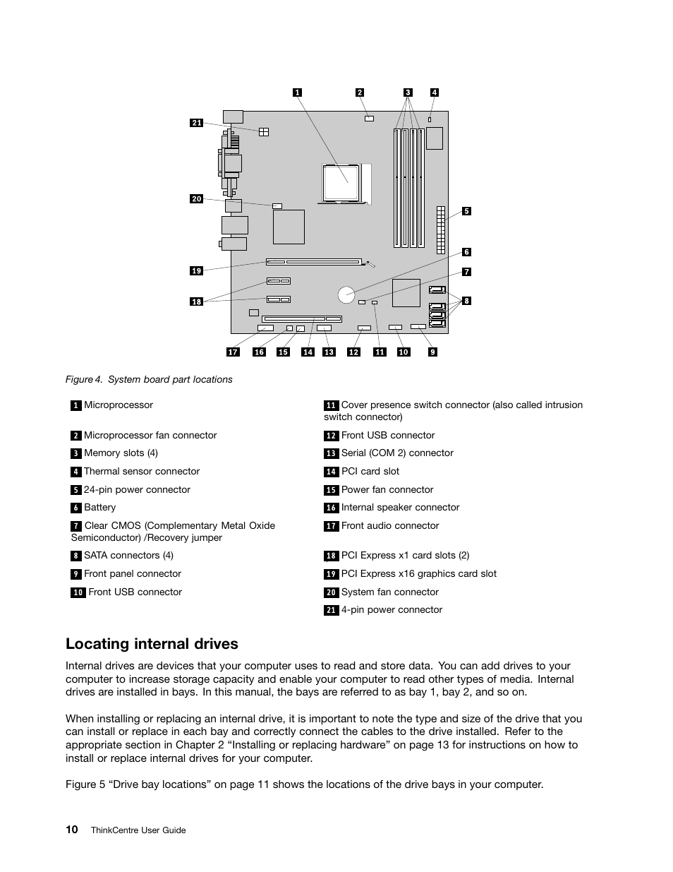 Locating internal drives | Lenovo 4162 User Manual | Page 18 / 78