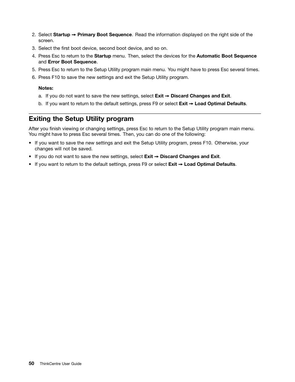 Exiting the setup utility program | Lenovo 4162 User Manual | Page 58 / 78