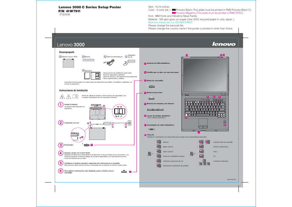 Lenovo 3000 C User Manual | 1 page