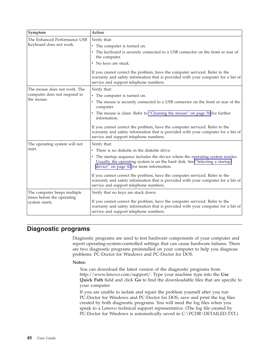 Diagnostic programs, Diagnostic, Programs | Lenovo 8795 User Manual | Page 64 / 86