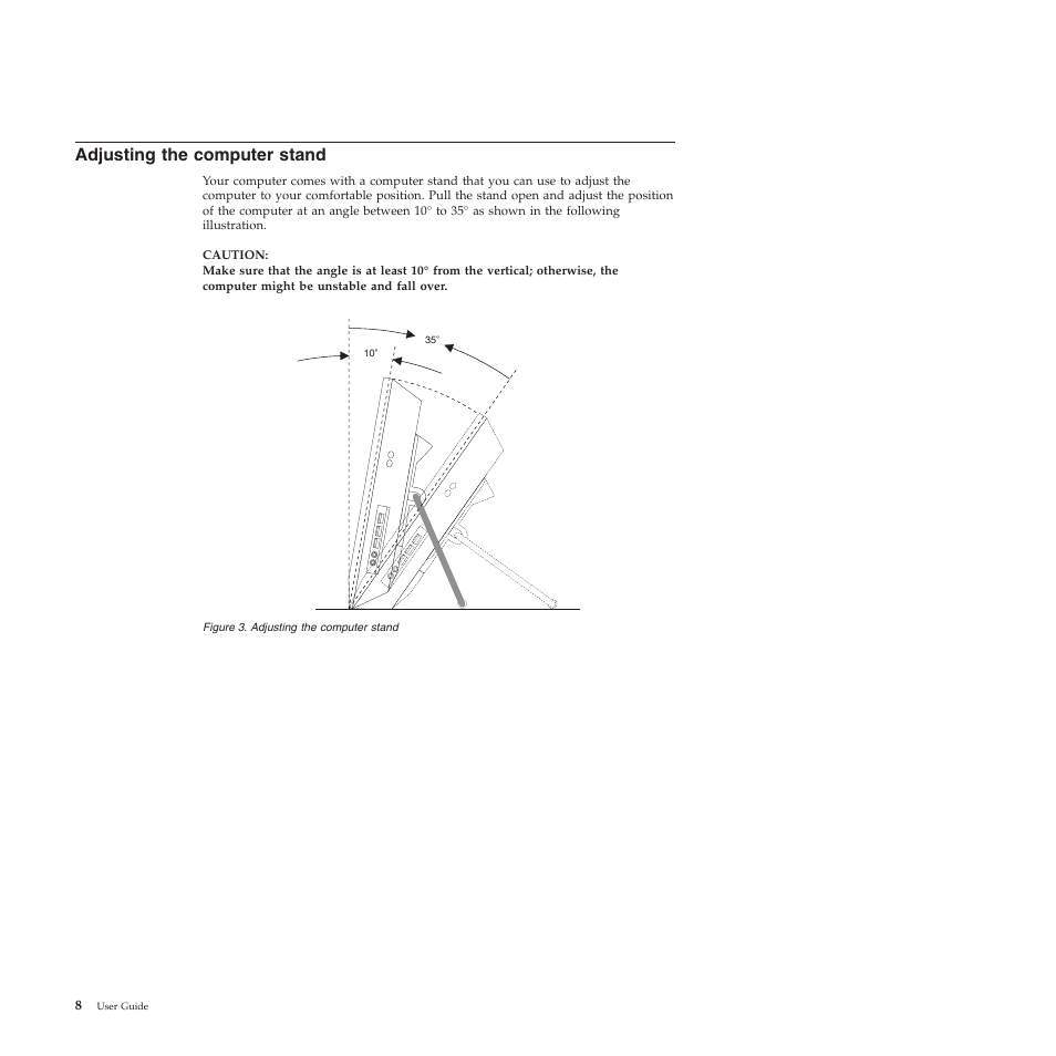 Adjusting the computer stand | Lenovo 401 User Manual | Page 16 / 52