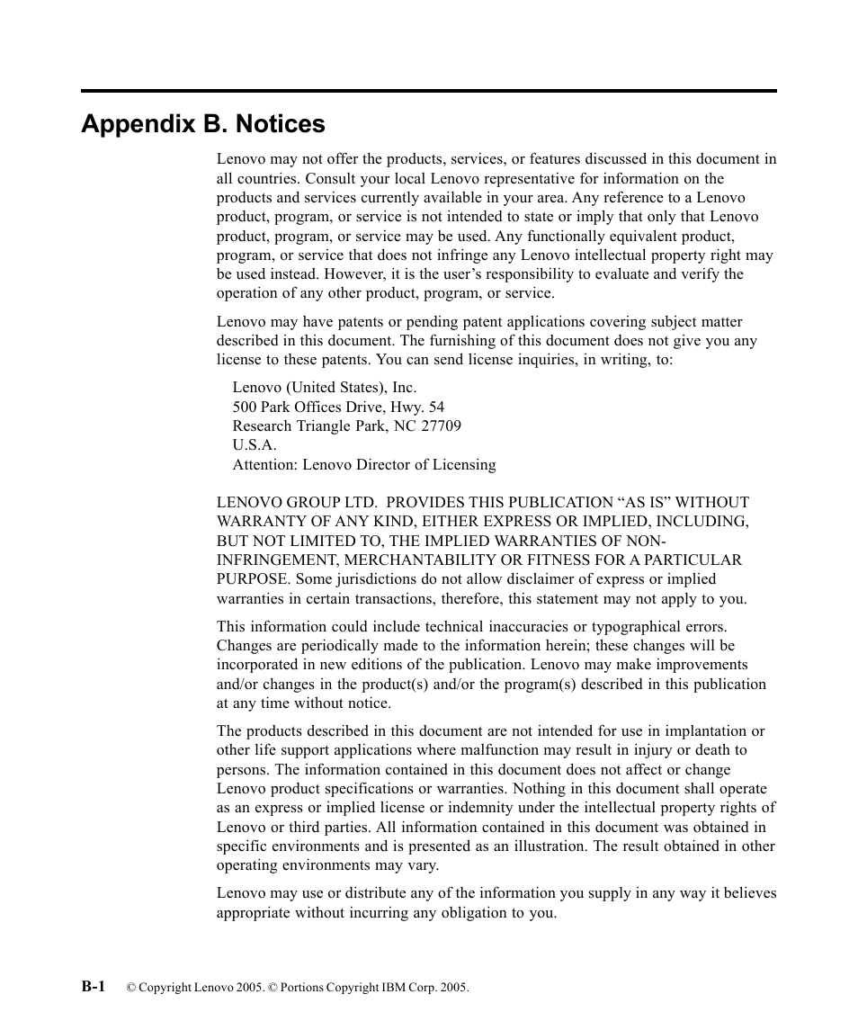 Appendix b. notices | Lenovo ThinkVision 9205-HG2 User Manual | Page 34 / 35