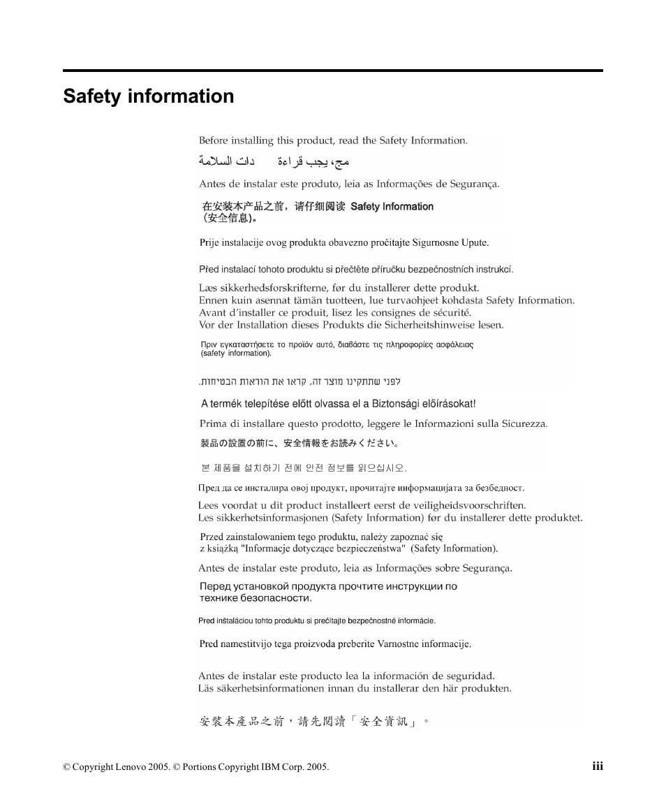 Safety information | Lenovo ThinkVision 9205-HG2 User Manual | Page 4 / 35