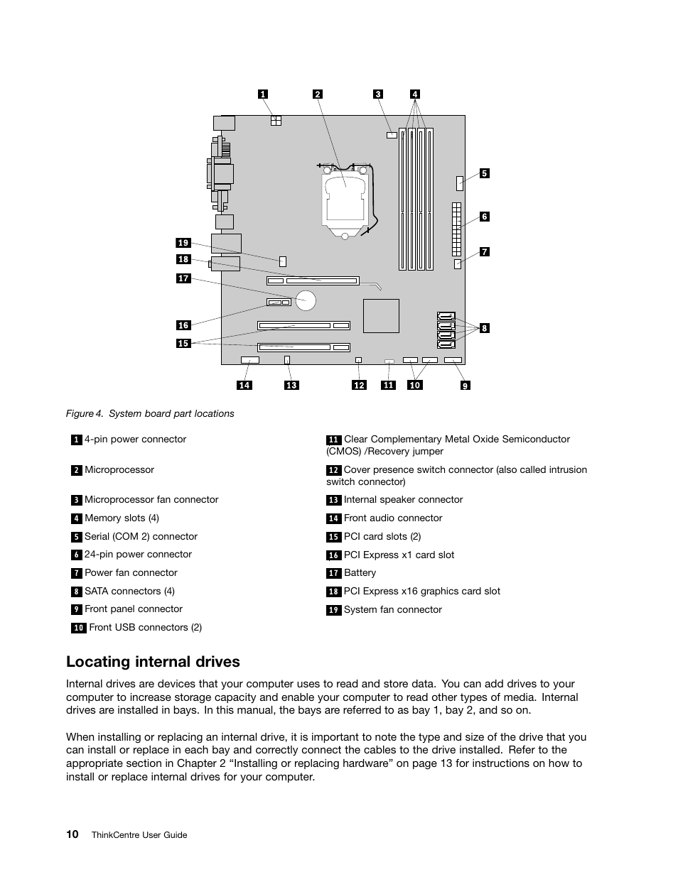 Locating internal drives | Lenovo 154 User Manual | Page 18 / 86