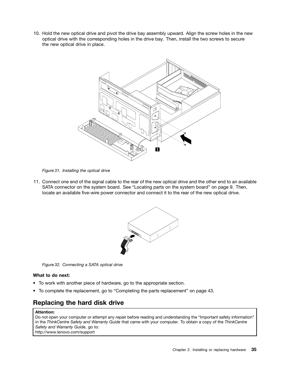 Replacing the hard disk drive | Lenovo 154 User Manual | Page 43 / 86