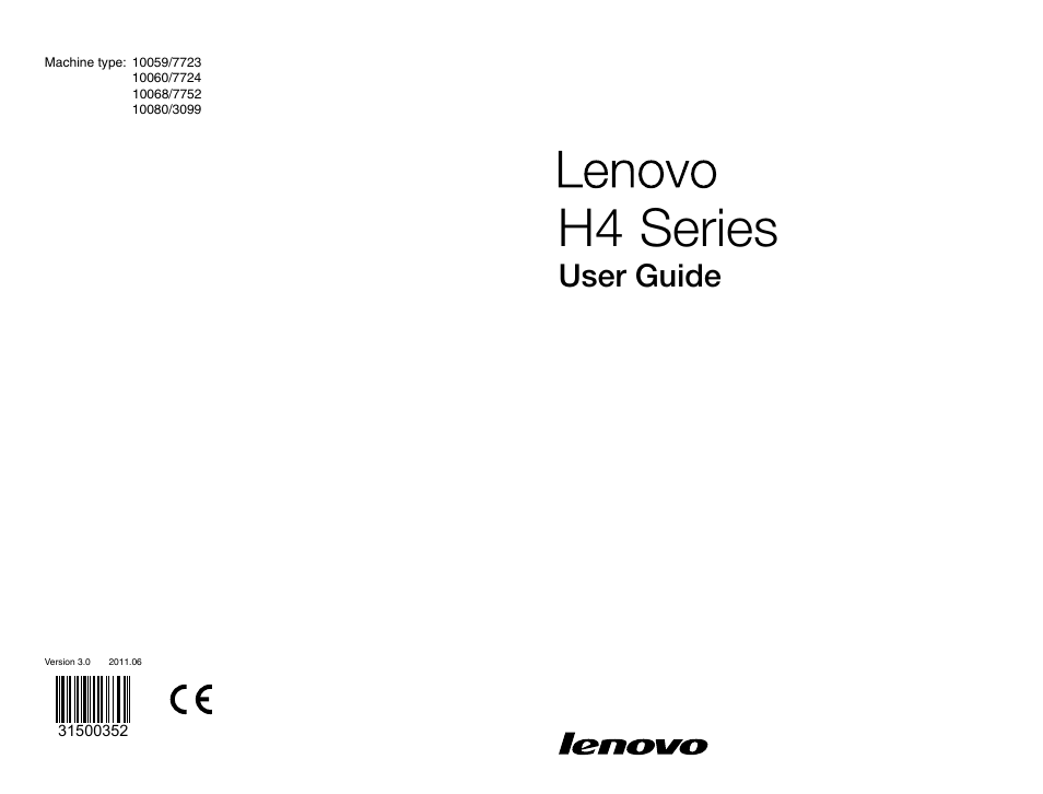 Lenovo 10060/7724 User Manual | 33 pages