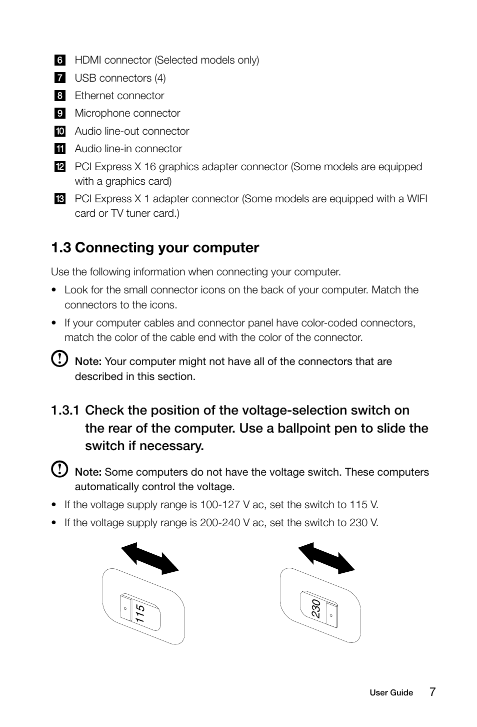 3 connecting your computer | Lenovo 10060/7724 User Manual | Page 12 / 33