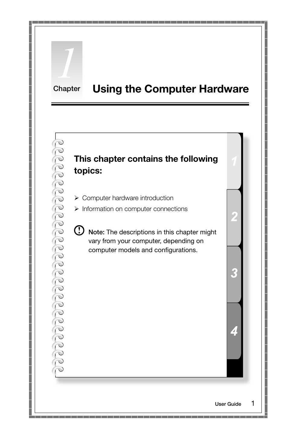 Using the computer hardware, This chapter contains the following topics | Lenovo 10060/7724 User Manual | Page 6 / 33