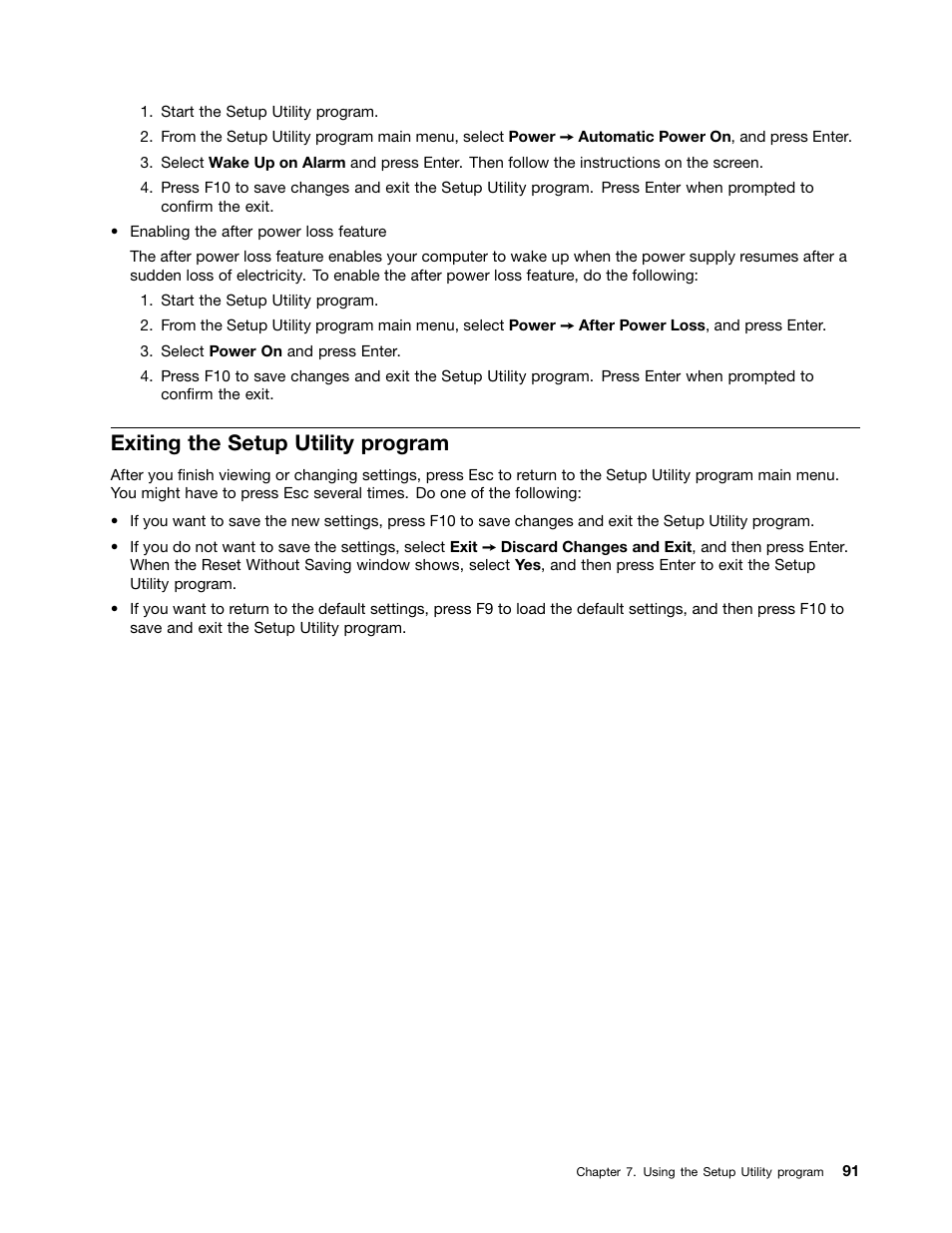 Exiting the setup utility program | Lenovo 3273 User Manual | Page 105 / 154