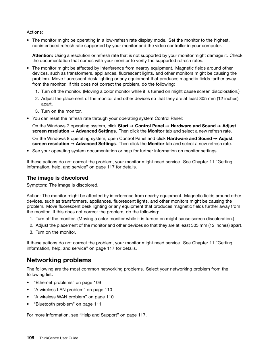 Networking problems | Lenovo 3273 User Manual | Page 122 / 154