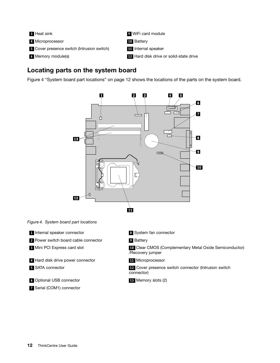 Locating parts on the system board | Lenovo 3273 User Manual | Page 26 / 154