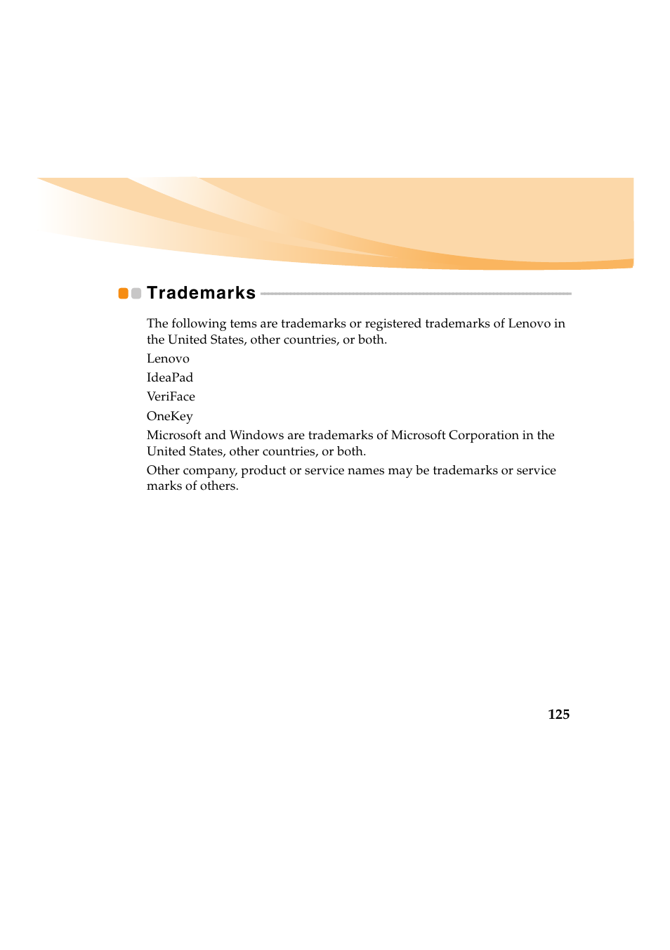 Trademarks | Lenovo IdeaPad Y460 User Manual | Page 139 / 144