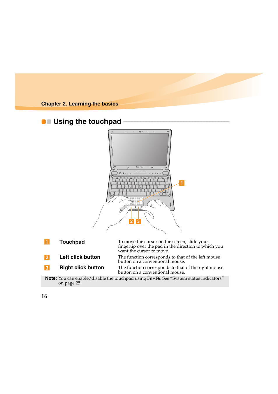 Using the touchpad | Lenovo IdeaPad Y460 User Manual | Page 30 / 144