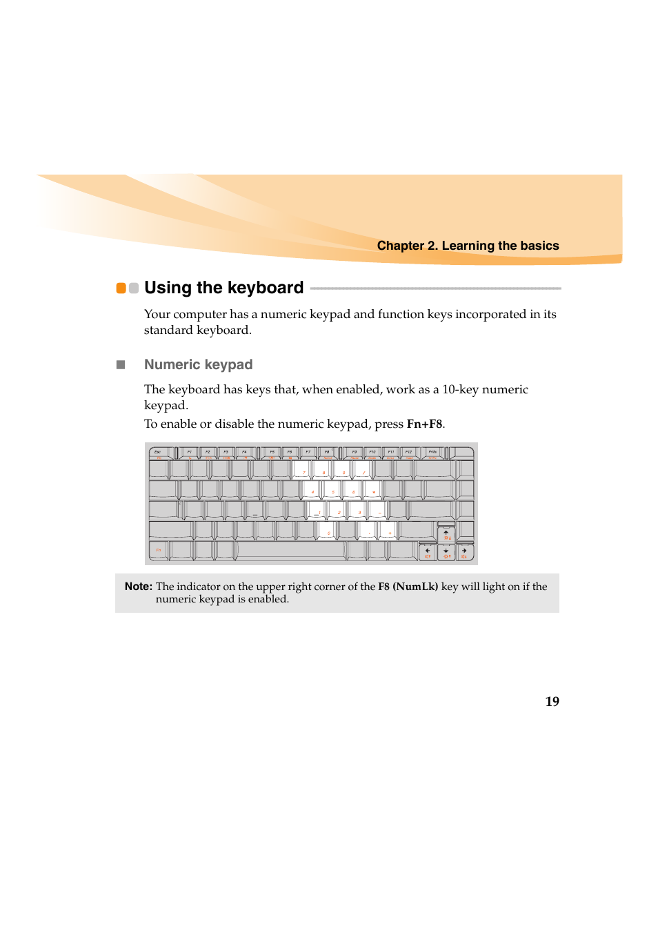 Using the keyboard | Lenovo IdeaPad Y460 User Manual | Page 33 / 144