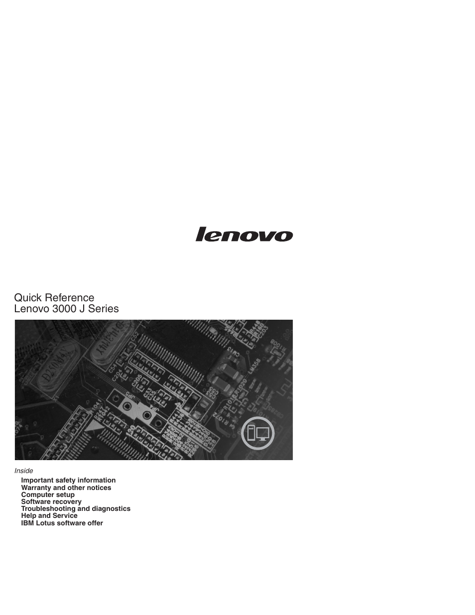 Lenovo 3000 J User Manual | 90 pages